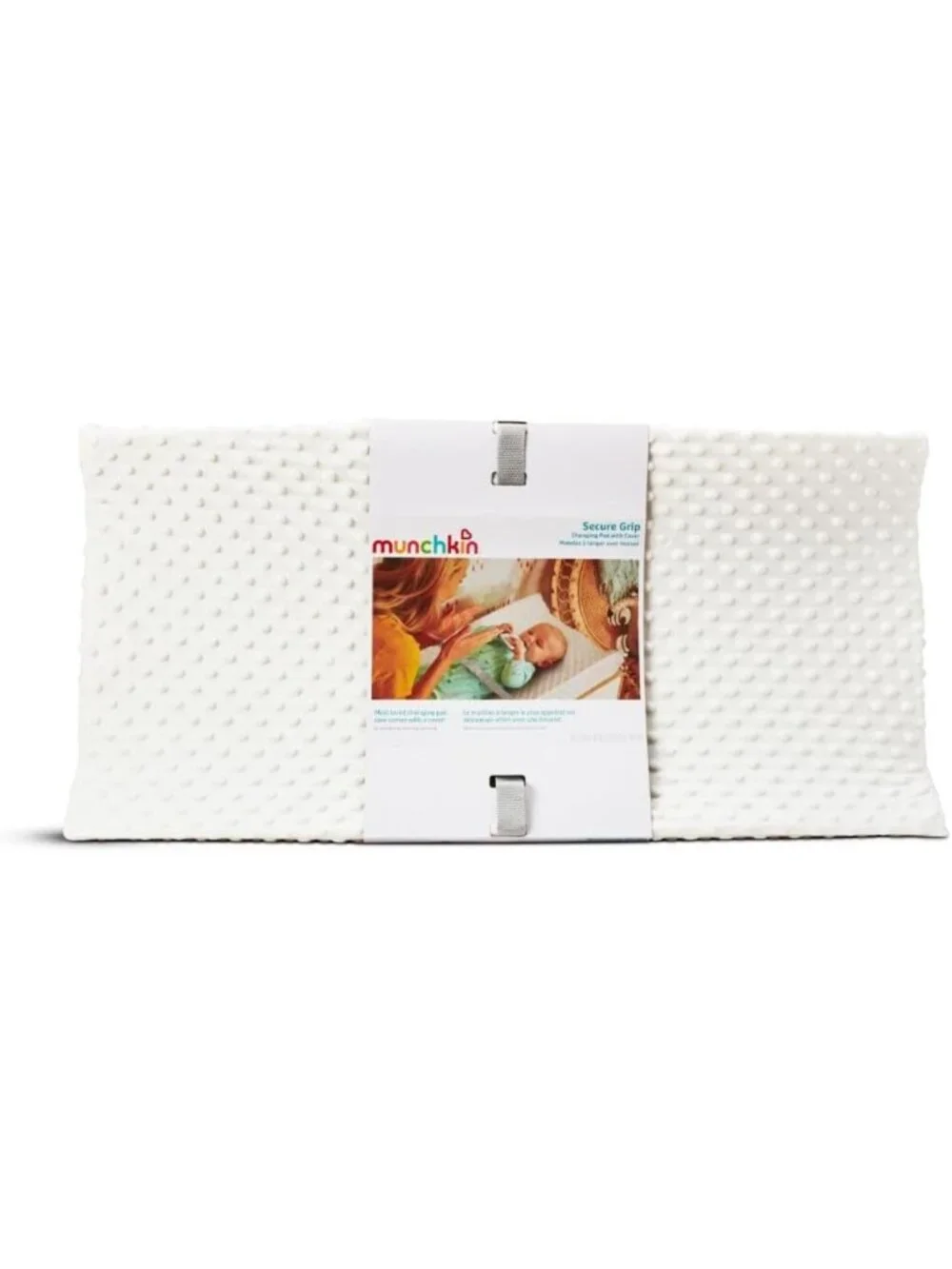 Waterproof Contoured Baby Changing Pad with Cover, Secure Grip, Wipeable